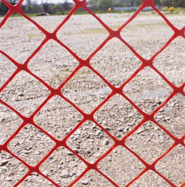 Crowd Control Fencing Diamond Mesh Orange Detail Image