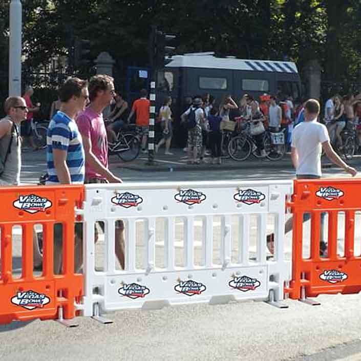 Urbanite Crowd Control White and Orange In Use Image