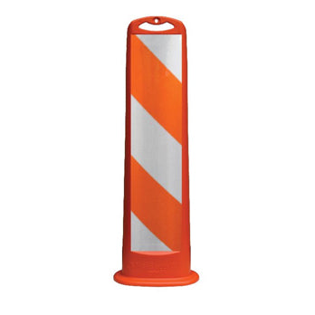 Pedestrian Crosswalk Barricades Striped Orange with EG Sheeting Detail Image 1