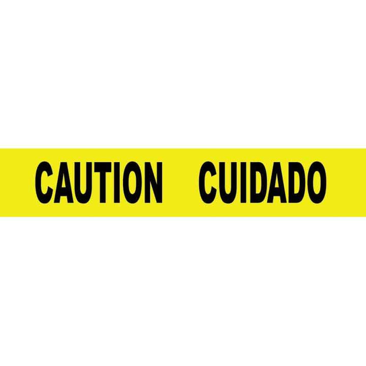 Caution Cuidado Yellow Barricade Tape with Printed Legends Detail Image