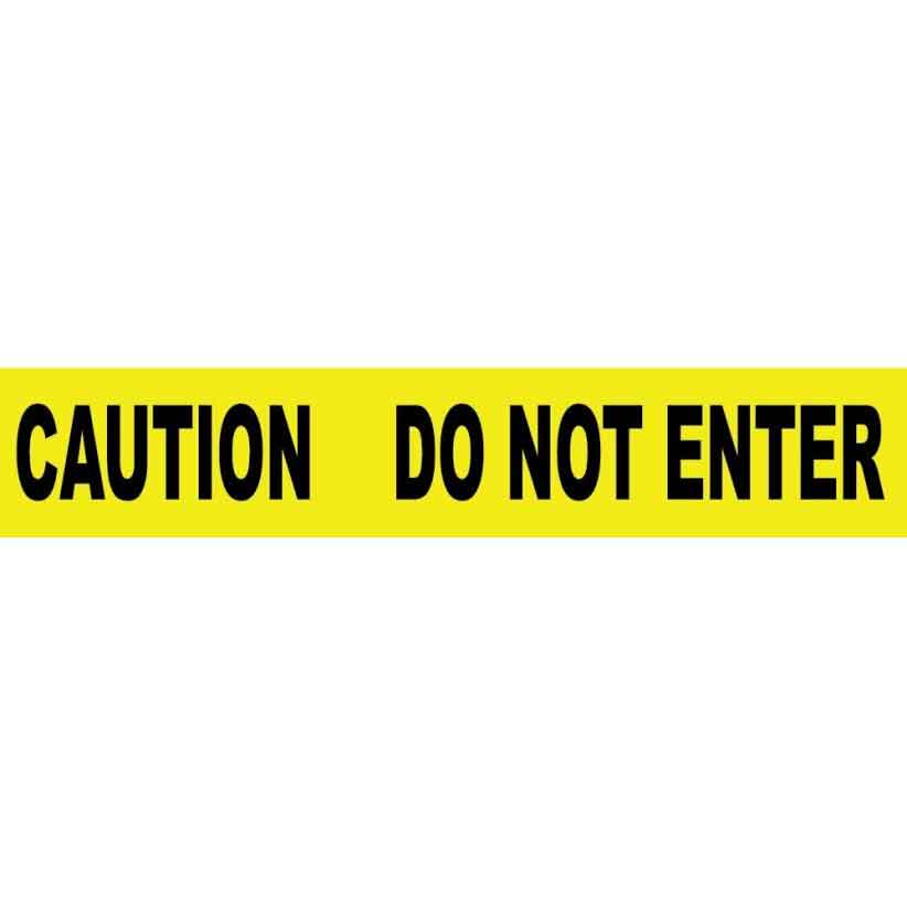 Caution Do Not Enter Yellow Barricade Tape with Printed Legends Detail Image