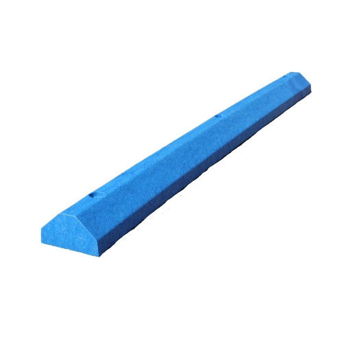 Compact Solid Parking Block in Blue Six Feet Long with Three Holes Image