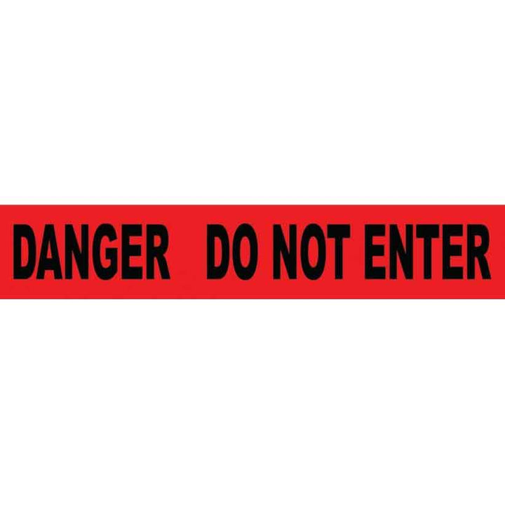 Danger Do Not Enter Red Barricade Tape with Printed Legends Detail Image