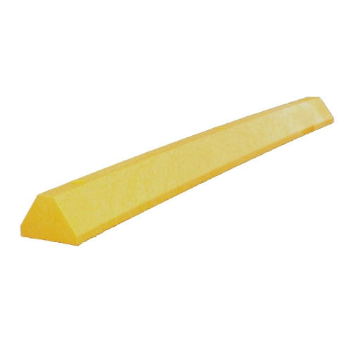 Deluxe Solid Parking Block in Yellow Six Feet Long with Three Holes Image