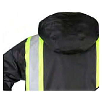 FR Waterproof Flame Resistant Insulated Jackets in Black Collar Detail View Image