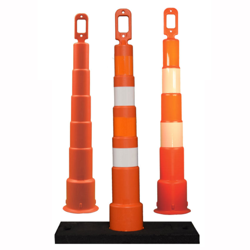 Grab-n-Go Channelizer Cones in Orange with and without Sheeting Image