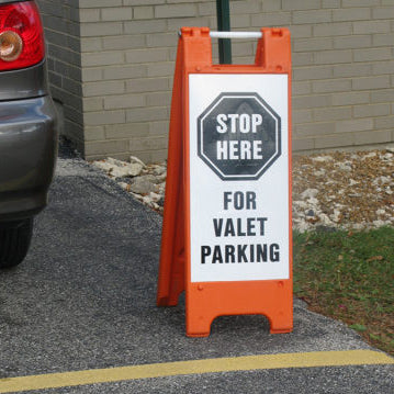 Mimicade Sign Frame In Use Valet Parking Image