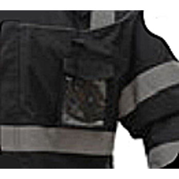 Parka Jackets Waterproof Fleece-Lined - Class 3 in Black Cell Phone Pocket Close Up View Image